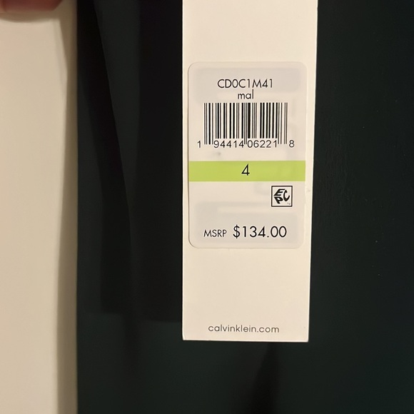 Dark green Calvin Klein dress size 4. NWT - Picture 8 of 8